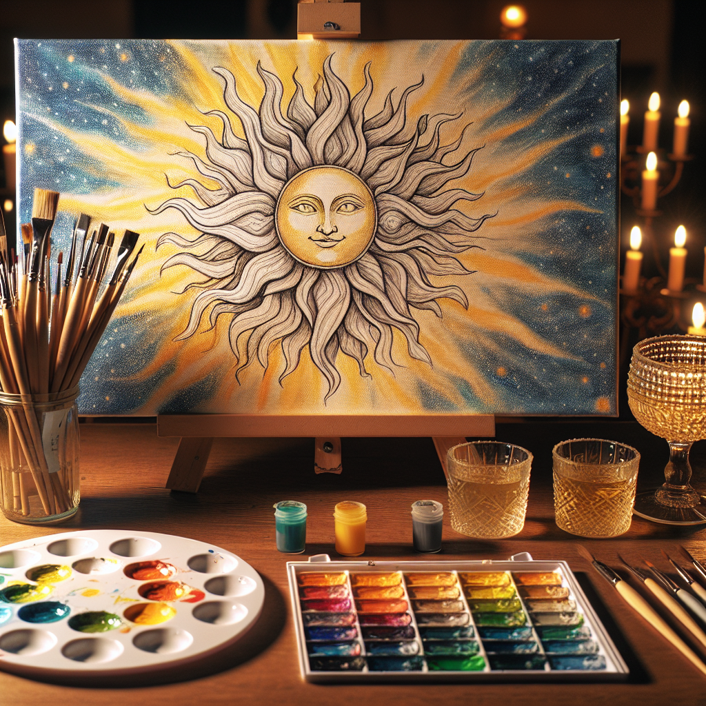 Your canvas awaits: dive into a creative night with tequila tastings and 'El Sol' painting.