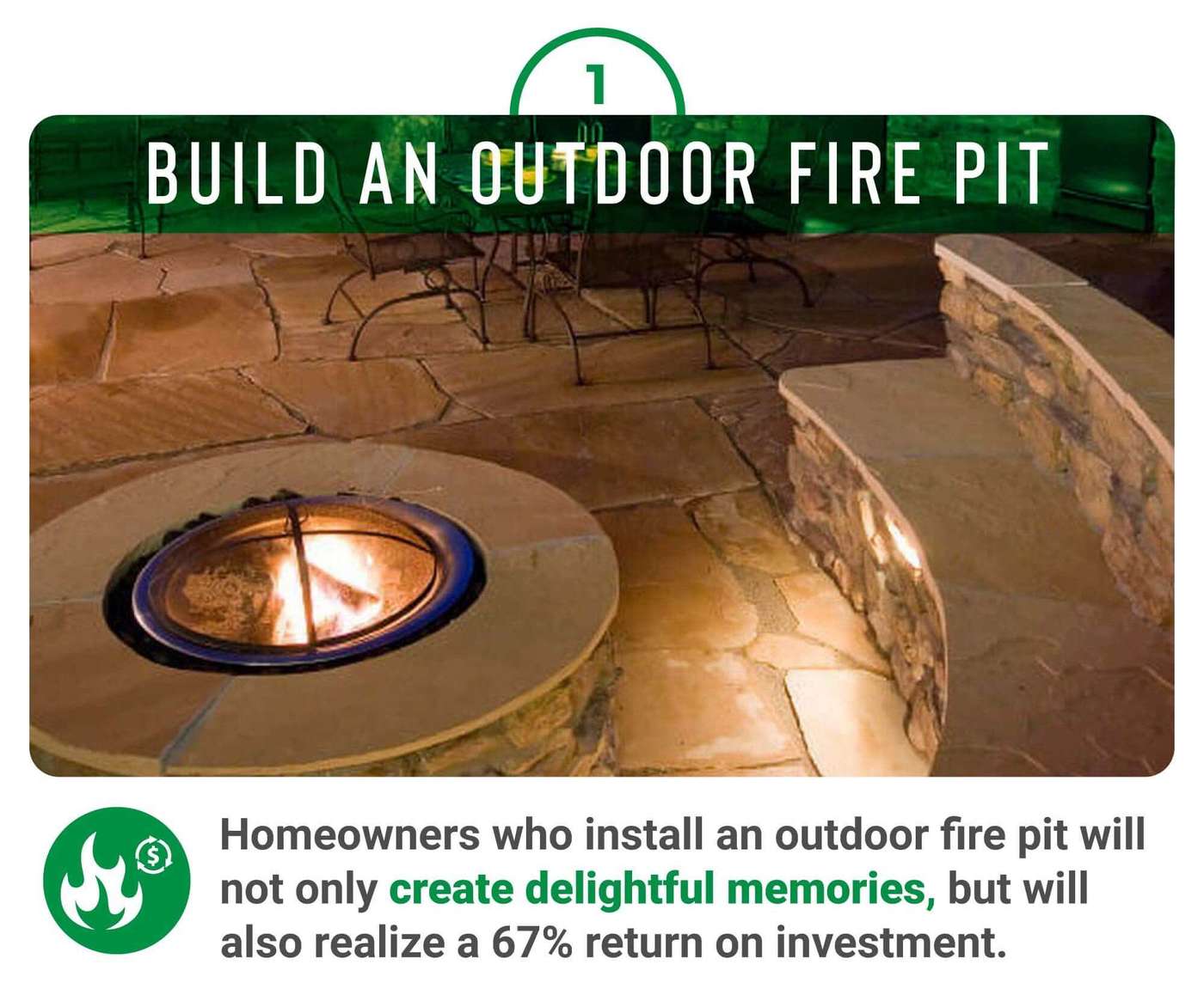 Gather around a cozy fire pit for memorable outdoor moments.