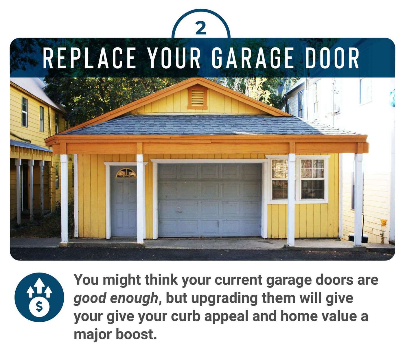 Upgrade your curb appeal with a stylish garage door makeover.